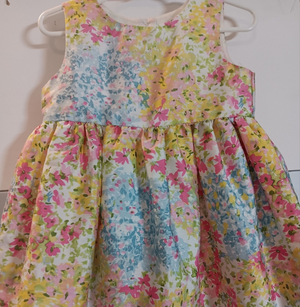 Marmellata Floral Pink Blue Yellow Kids Dress